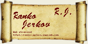 Ranko Jerkov vizit kartica